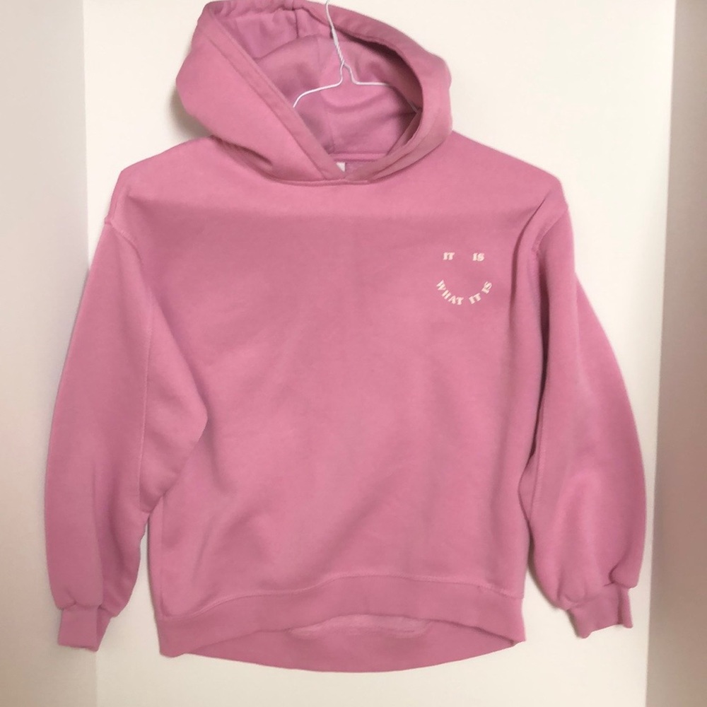 “It is what it is” Smiley Face Pullover Hoodie